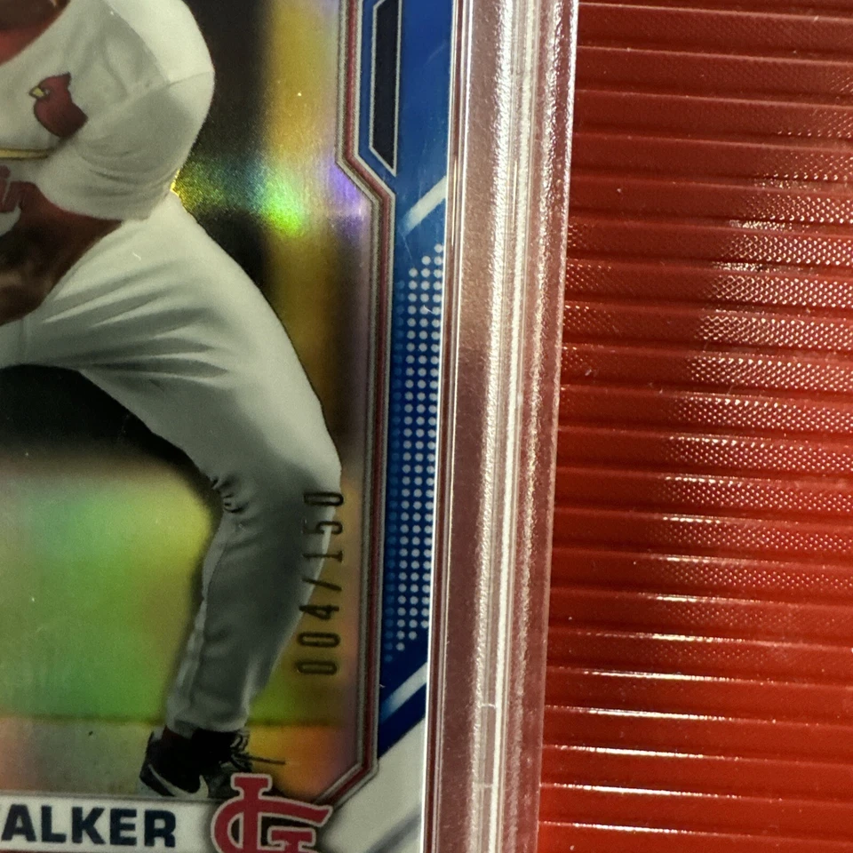 2021 Bowman Chrome Jordan Walker Prospects Blue REF. Gem Mt 10 - Image 3 of 4