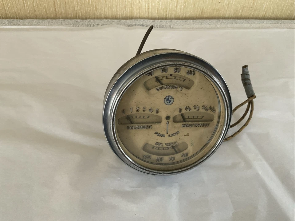 1938 & 1939 BMW 327/328 Cabriolet Gauge Cluster, Original - Image 3 of 4