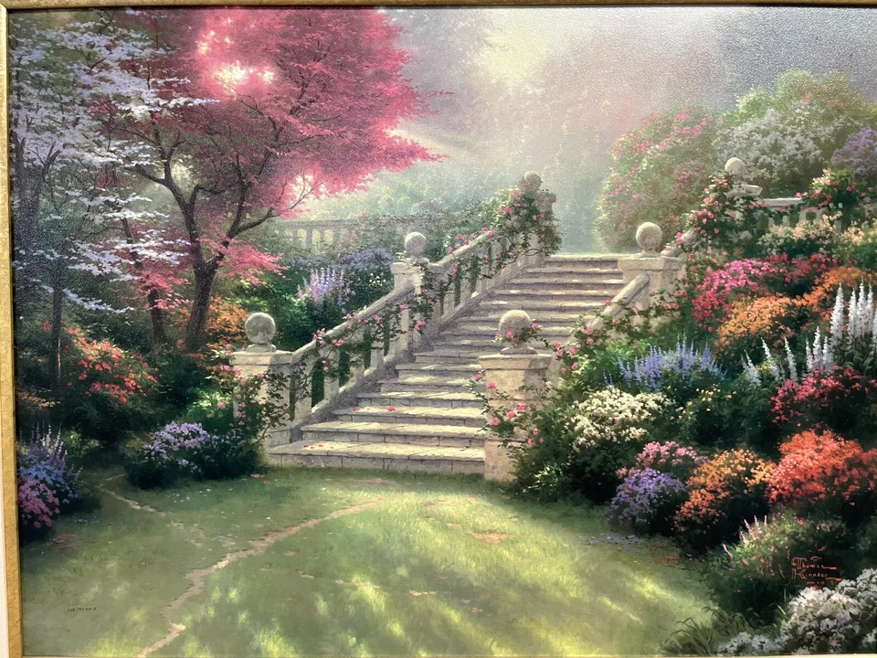 Thomas Kinkade 1998 prueba de artista autenticada escalera al paraíso impresión de 42" Foto 4 de 4
