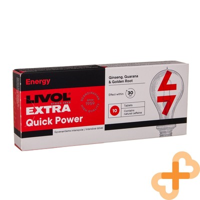 LIVOL Extra Quick Power Ginseng Energy Physical and Mental Activity 10 Tablets