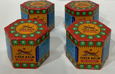 4x Tiger Balm (Red) Super Strength P@in Rel1ef Ointment 21ml. (100% Original)
