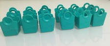 LOT of 12 Moose SHOPKINS Teal Bags, Season 3, shopping bags ONLY Empty Container