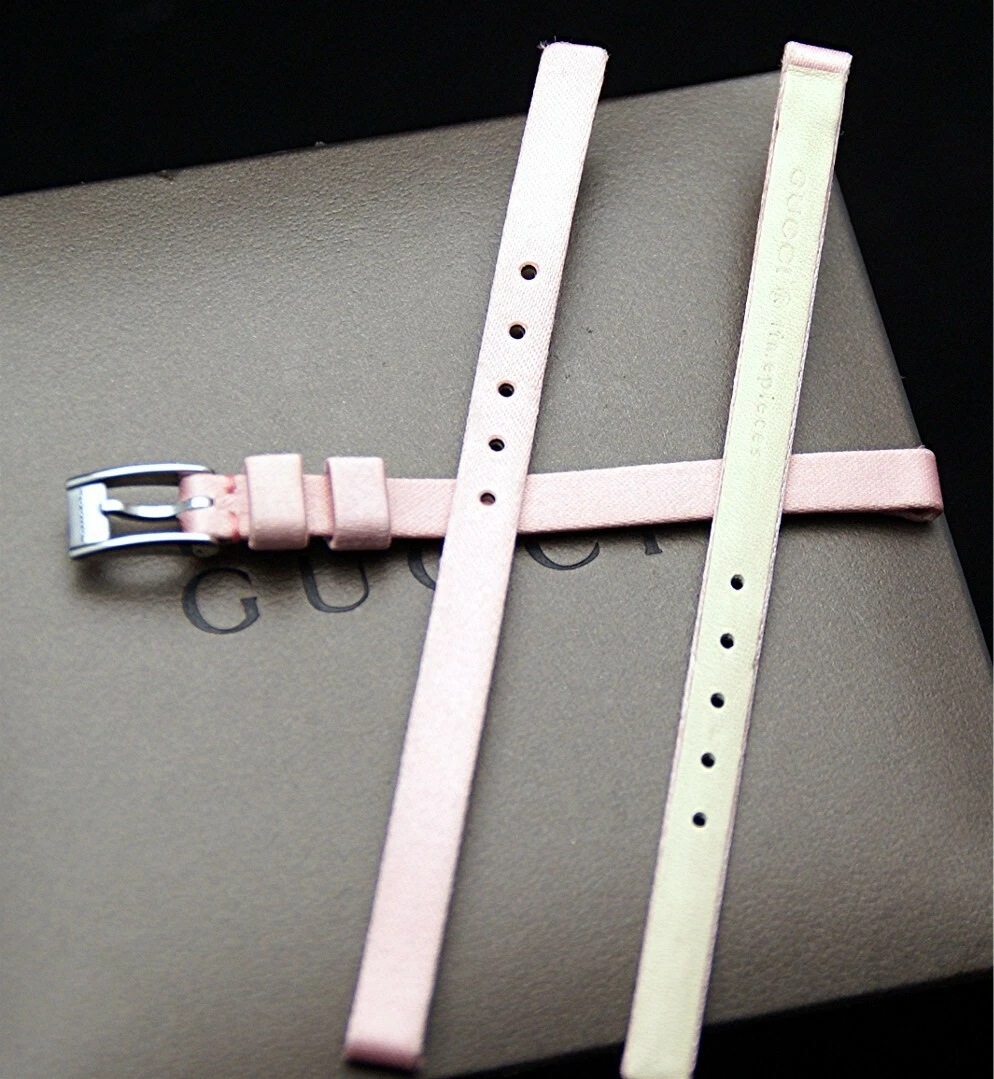 Bracelet montre femme Gucci authentique 6 mm en veau rose 107,06 ROSE   convient 3900 neuf