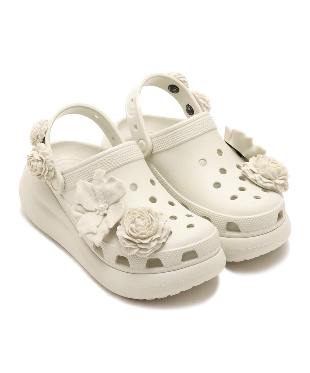 ★Crocs★Crush Bouquet Clog Linen★大人気★ Crocs Crush Bouquet Clog Linen Ivory 211448-0HZ Unisex Size
