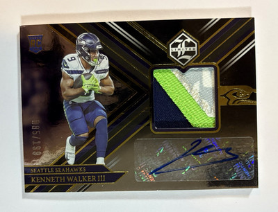 Panini 2022 Limited Kenneth Walker III RC Auto Patch /199 #107 Seahawks NFL