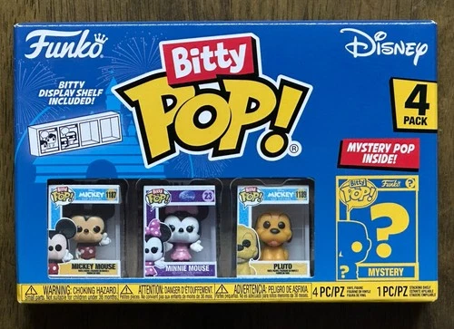 Funko Bitty Pop! Disney 4 Pack with Mickey, Minnie, Pluto & Mystery Pop - NIB!!