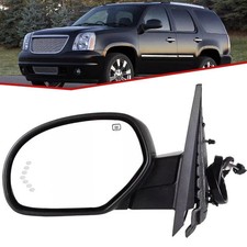 Driver Side Mirror Power Fold Heated Puddle Light Textured For Gmc Yukon 2007-13