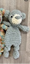Crochet Bear Snuggler, Baby Gift, Bear Lovey