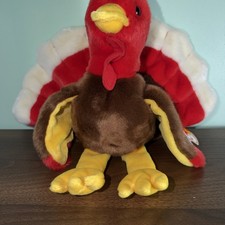 TY Beanie Buddy SOFT GOBBLES THE TURKEY 9" STUFFED ANIMAL Toy 1999