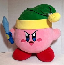 Kirby with Sword Nintendo Large Plush 15" Fair / Good Condition Clean