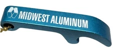 Vintage Midwest Aluminum Metal Materials Building Supplies Advertising Keychain