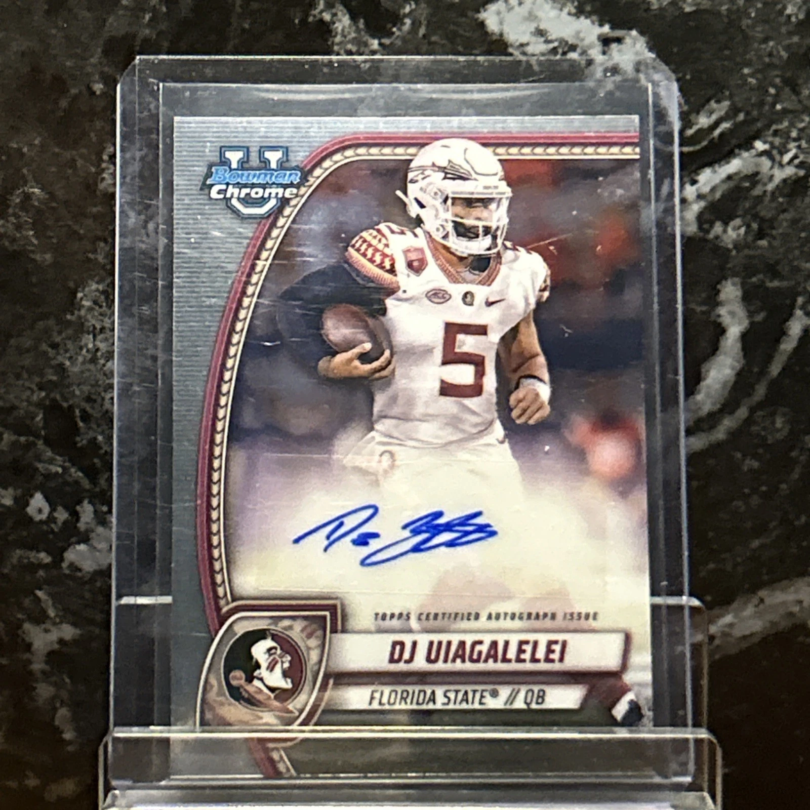 DJ Uiagalelei 2024 Bowman Chrome U Prospect Auto Autograph #PA-DUI