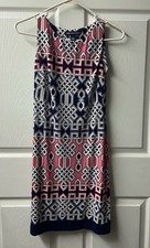 American Living Dress Womens Size 2 Pink Geometric Knit Stretch Pull On
