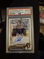 2021 Bowman Chrome - Prospect Autographs Carlos Rodriguez #CPA-CR (AU, RC)