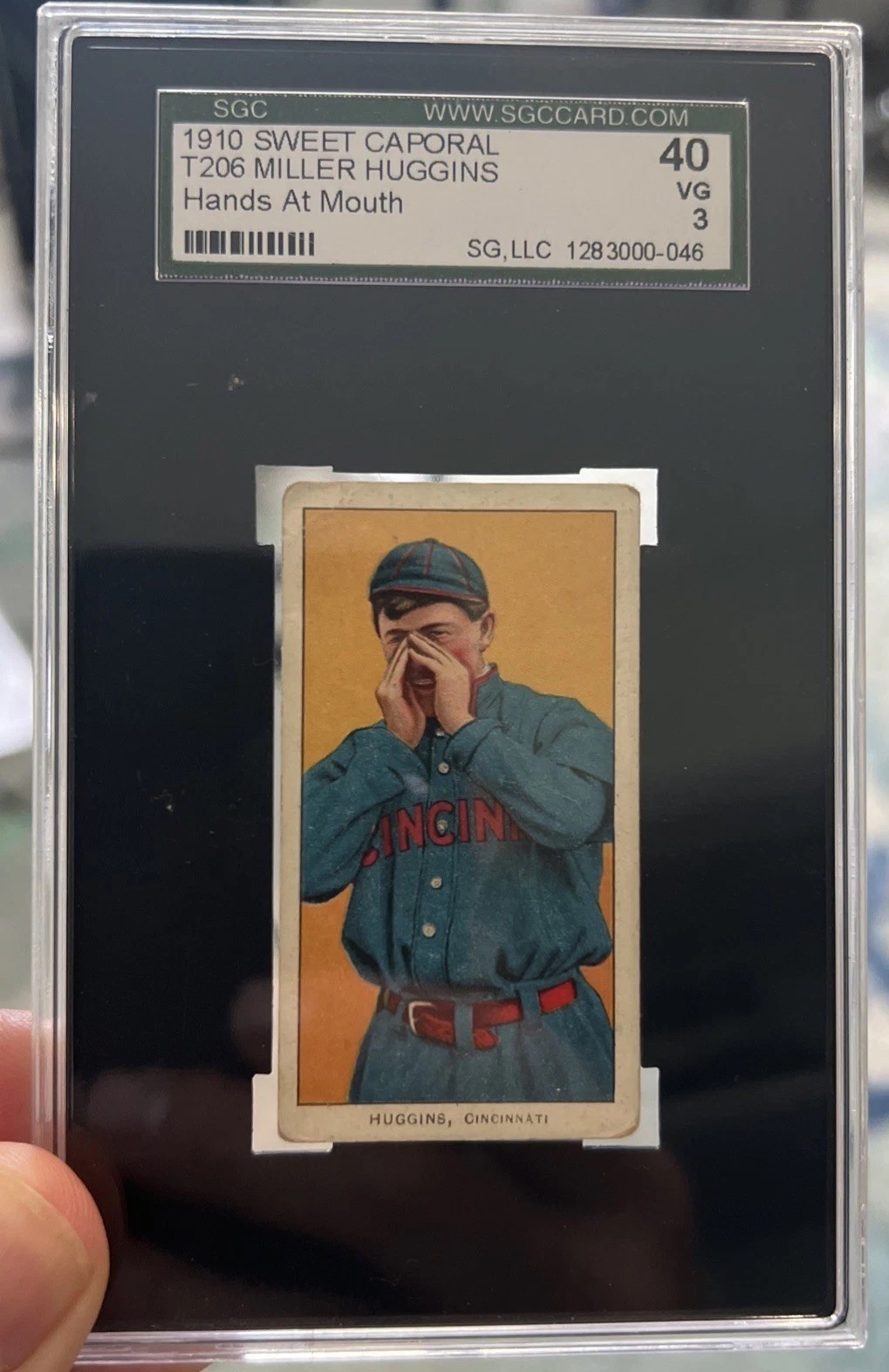 1909-11 T206 Miller Huggins Sweet Cap SGC 3