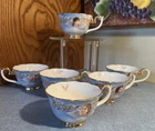Dona Gelsinger Bradford Ex Porcelain Angel Tea Cup, 3 sets of 2, "Cup of Love"