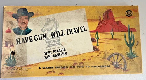 Vintage 1959 Parker Brothers HAVE GUN WILL TRAVEL Board Game Paladin CBS TV Rare
