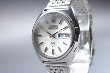 [Quasi Come Nuovo] Seiko 5 Actus 6106-7520 Argento Giorno/Data AT Orologio Uomo Vintage GIAPPONE