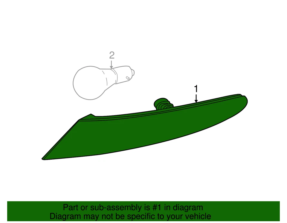 Lâmpada marcadora lateral genuína GM 22670548 - Imagem 2 de 2