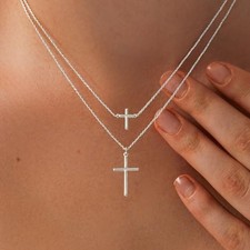 Minimalist Gold Cross Necklace with Adjustable Length - Ideal Gift for Women