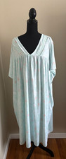 Womens Croft Barrow Knee length Aqua floral Nightgown, Size 4X, NWT, Free Shpg
