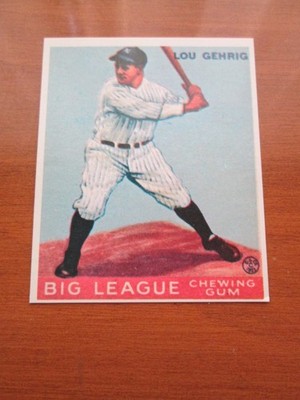 1933 GOUDEY BASEBALL REPRINTS LOU GEHRIG # 160 NEW YORK YANKEES | eBay