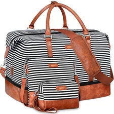 Weekender Bags for Women, 21" Weekender Travel Bag, Travel Duffle Bag with Sh...