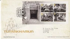 GB ROYAL MAIL FDC COVER 2022 TUTANKHAMUN STAMP SHEET TALLENTS TYPED