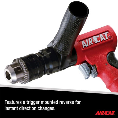 Florida Pneumatic 4450 AirCat Reversible Drill, 1/2 Inch, Red Composite - Picture 3 of 5