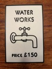 Water Works Sign Monopoly Style Bathroom Decor 6.5x9.5 Game Room Wall Art — photo 2