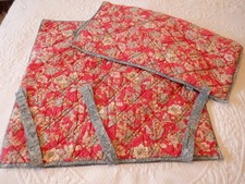 Pottery Barn Quilted Butterfly Pillow Sham w/Ties Red, Blue, Cream 26"x 26"