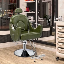 Recliner Barber Chair Heavy Duty Hydraulic Salon Chair Hair Stylist Tattoo Chair