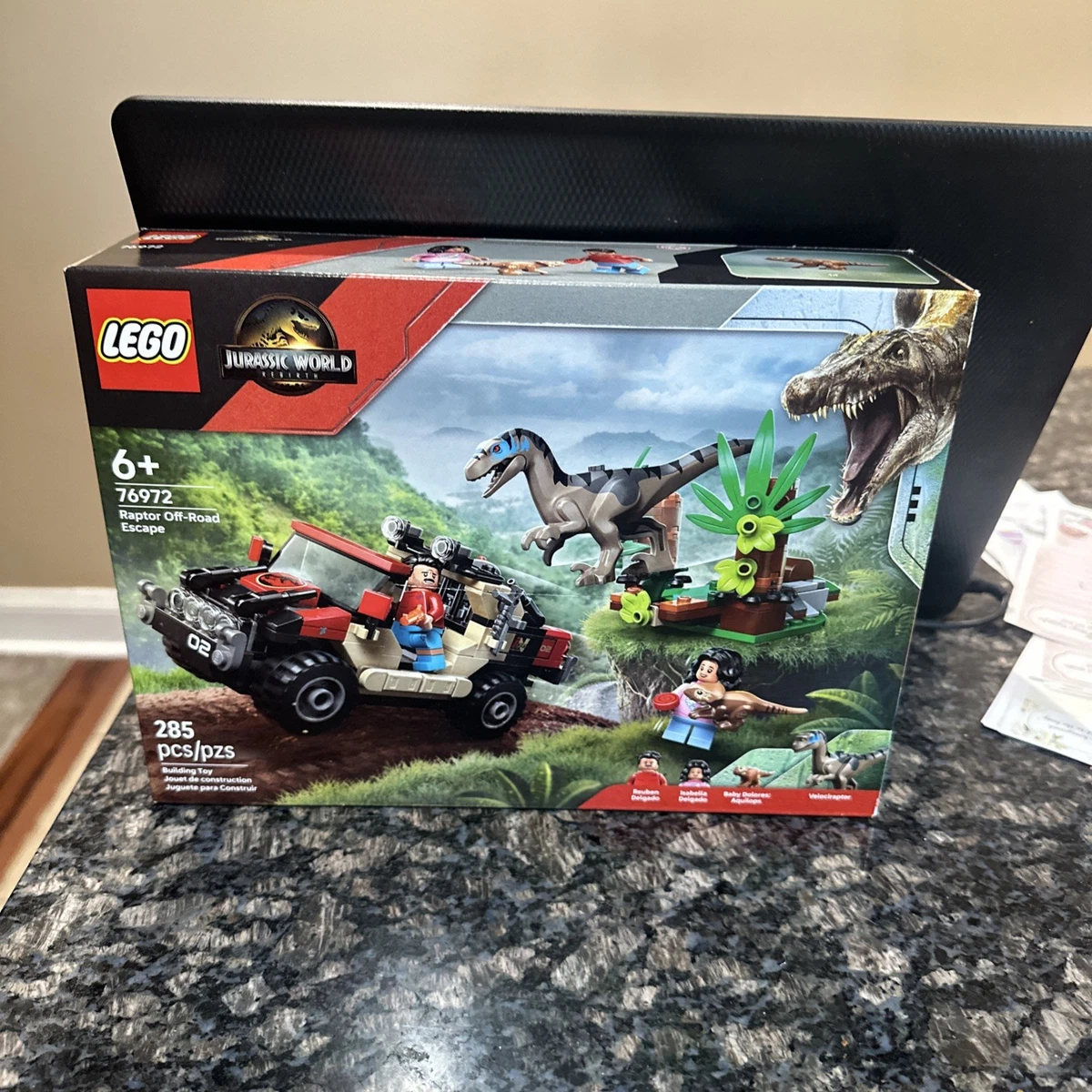 LEGO Jurassic World Raptor Off-Road Escape Dinosaur Toy 76972
