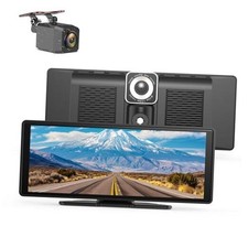 Portable CarPlay Screen for Car 10.26" HD IPS Touchscreen with 4K Dash Cam