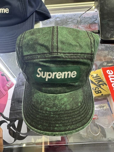 Casquette de camp Supreme Washed Cordura (FW22) vert foncé neuve taille OS