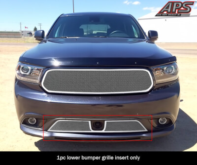 Fits 2014-2020 Dodge Durango W/ Adapt Ctrl Bumper Stainless Chrome Mesh