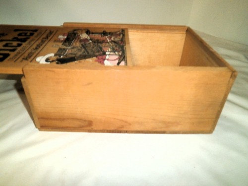 Vintage 1980er George Dickel Tennessee Whisky leere Holzbox Weihnachten mit Einsatz - Bild 6 von 8