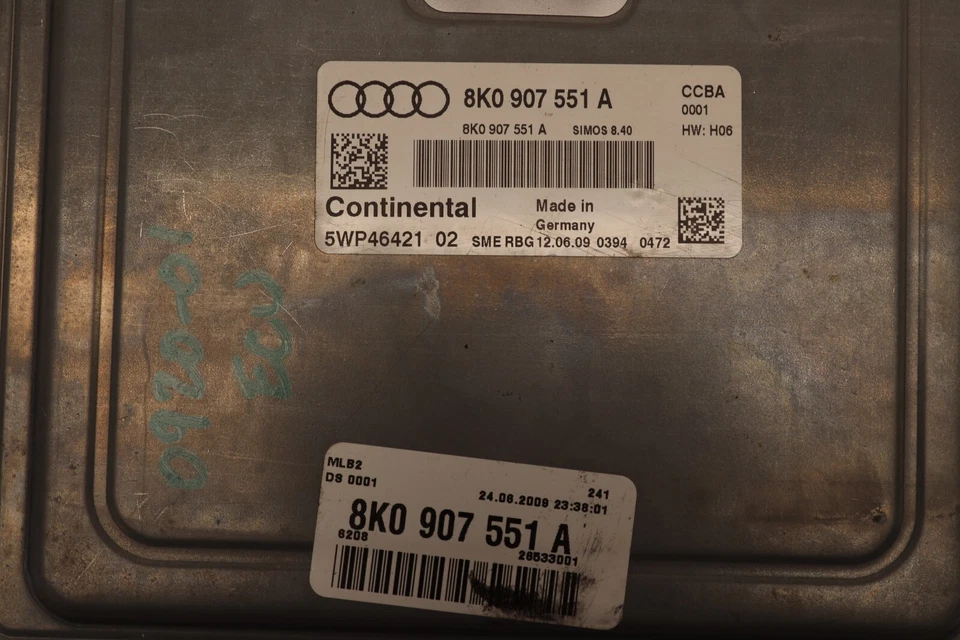 AUDI S4 2010 3,0 L sedán motor ECM módulo de control informático cerebro OEM Foto 2 de 4