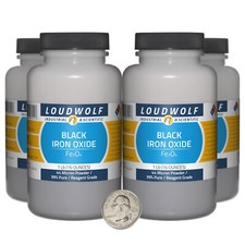 Iron Oxide Black / 4 Lbs / 4 Bottles / 99 Pure Reagent Grade / 44 Micron Powder