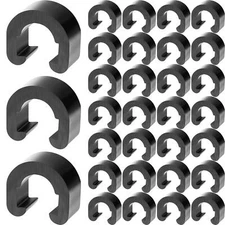 100Pcs Black Bicycle C-Clips Housing Hose Guide Clamps for Brake Derailleur
