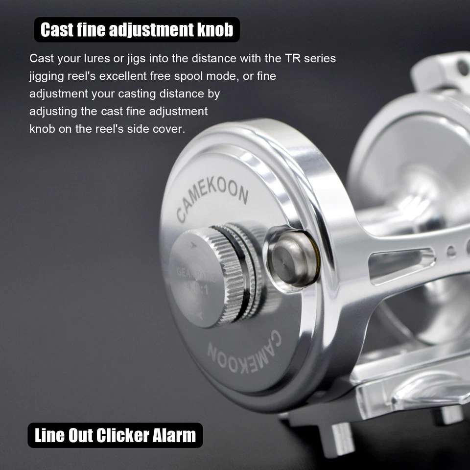 CAMEKOON Multirolle Recht- und Linkshand-Modell Salzwasserrolle Großfischrolle - Bild 4 von 4
