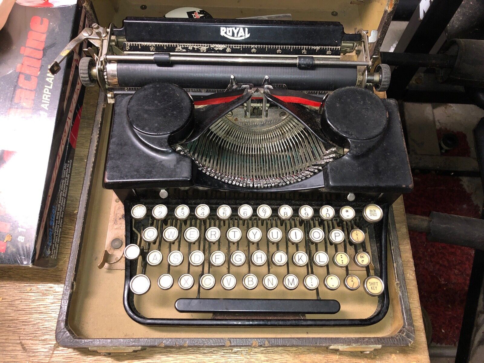 Antique Royal Standard Typewriter with Glass Panels c.1931