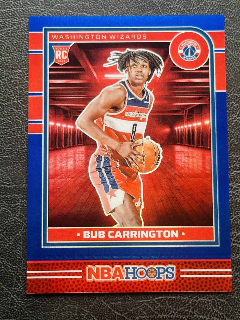2024-25 Panini Hoops Bub Carrington 03/49 Blue Prizm Premium Rookie RC #244 |