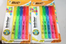 BIC Brite Liner Grip Highlighters Chisel Tip Non Toxic 10 pack