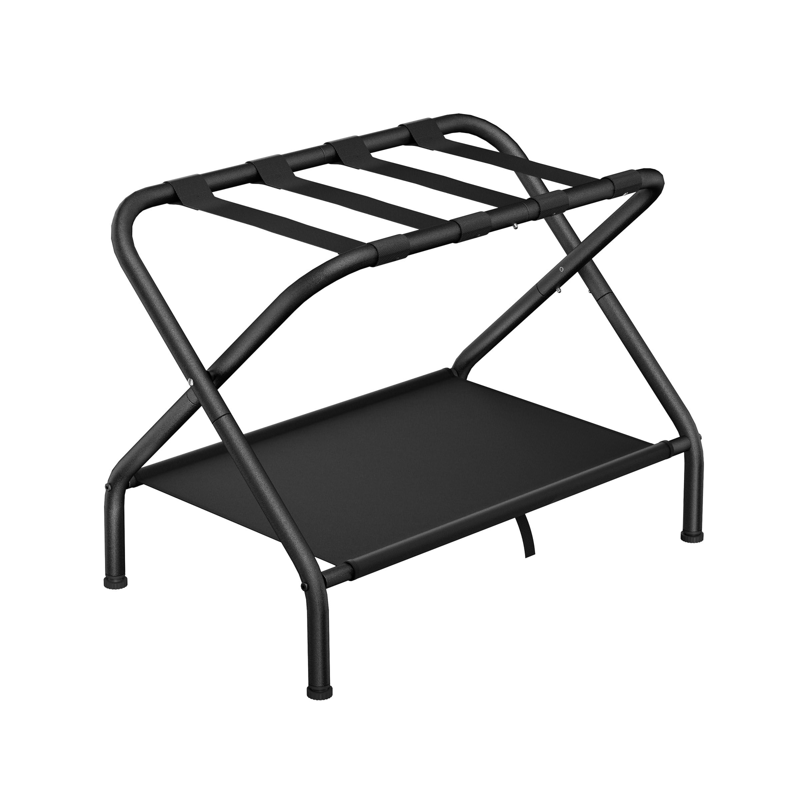 Foldable Metal Luggage Rack, Heavy-Duty Collapsible Travel Stand Holder-image