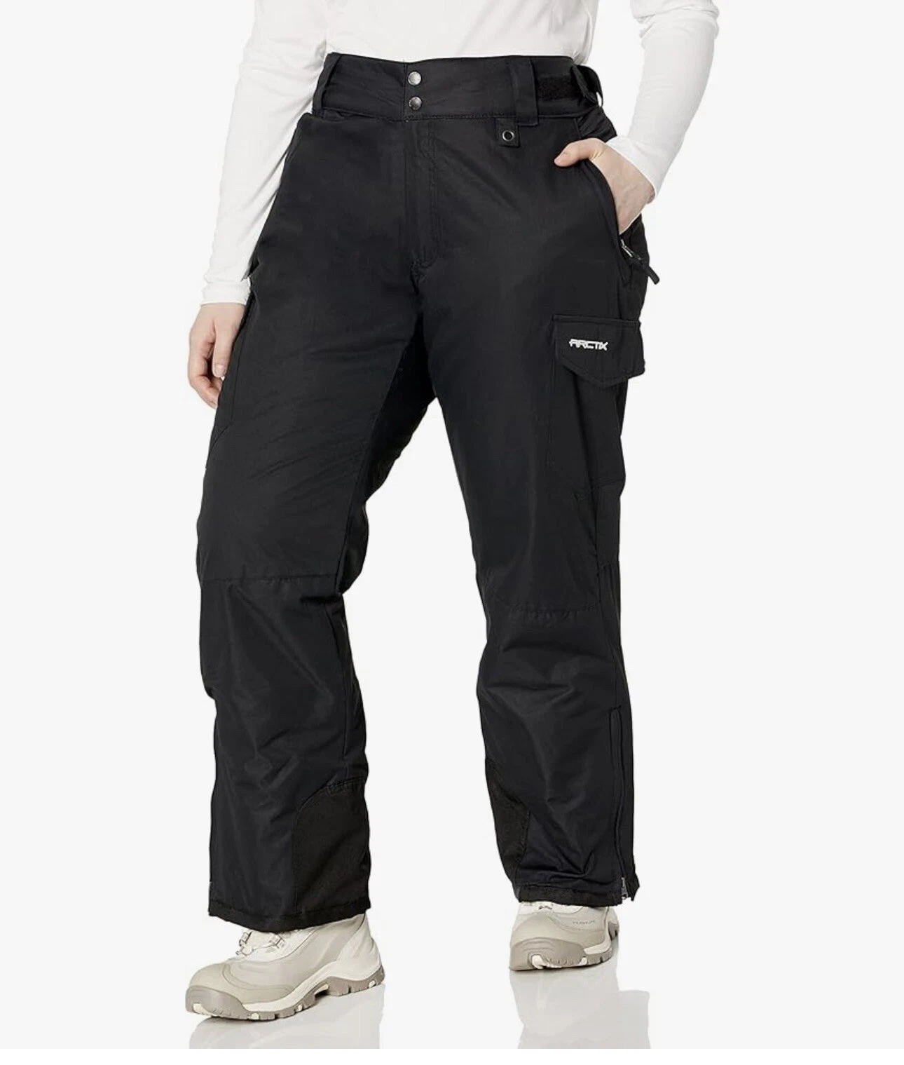 arctix women's snowsports cargo pant insulated xl black nwt