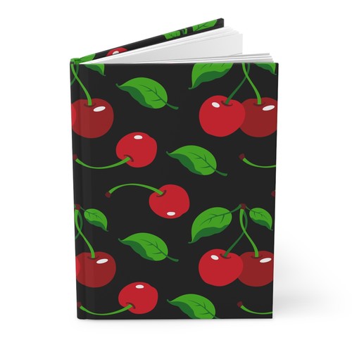 Cherry Hardcover Journal, süßes Kirsch Notizbuch  - Bild 4 von 5