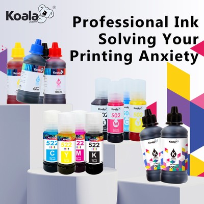 Lot Koala Ink Refill Kit for Inkjet Printers, Canon, HP, Epson 502 Ink 522 Ink