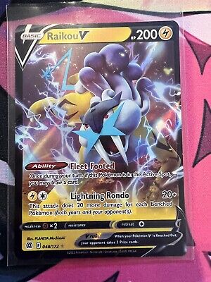 Raikou V 48/172 Ultra Rare Holo Pokemon Card Brilliant Stars NM/Mint