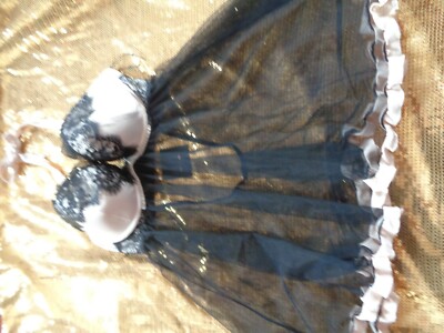 Ann Summers NUDE BLACK BABYDOLL SIZE 36-38B-C NEW WITH TAG    MAY